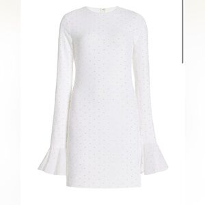 NWT ROTATE Pearl-Embellished Jersey Mini Dress